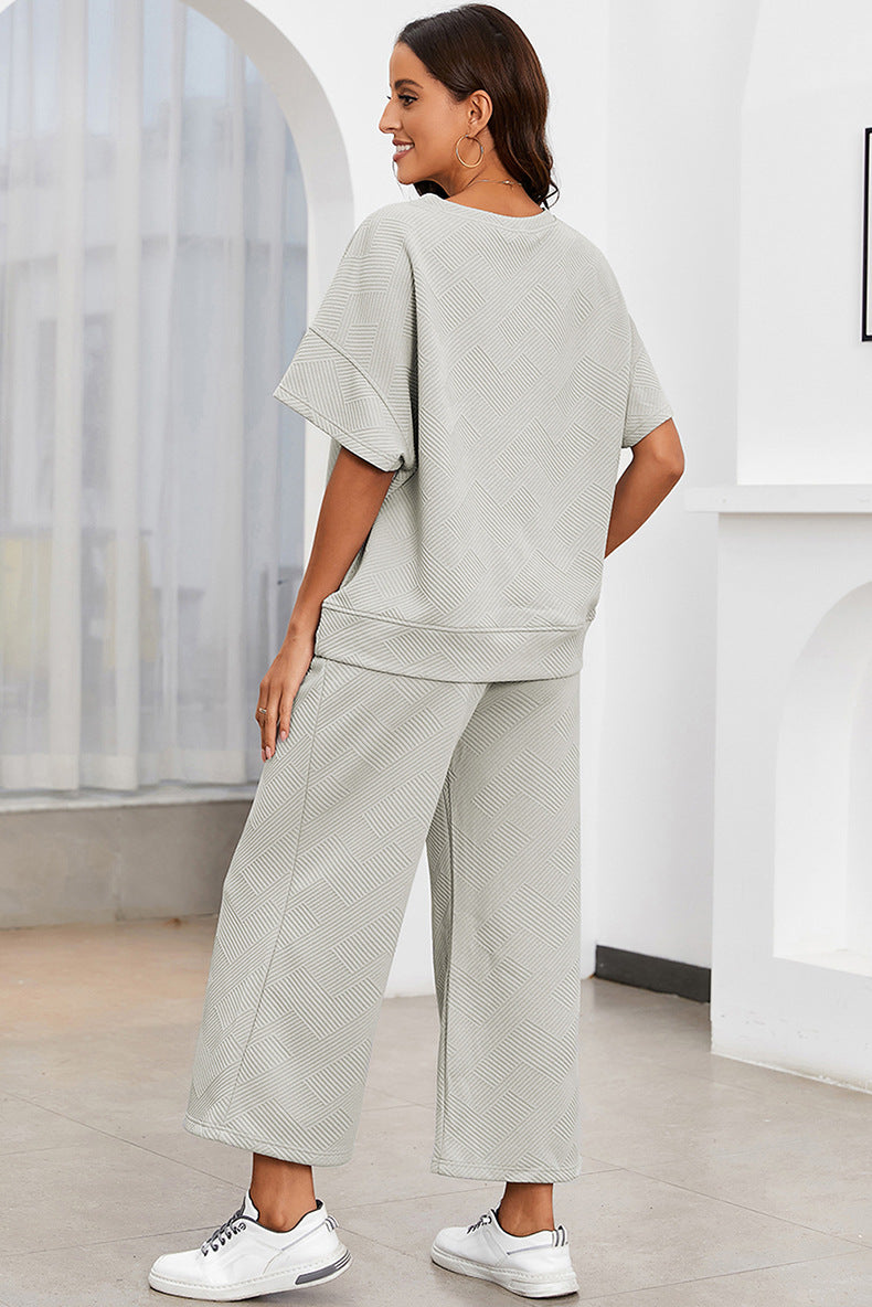 Casual Summer Drawstring Two Pieces Women Suits