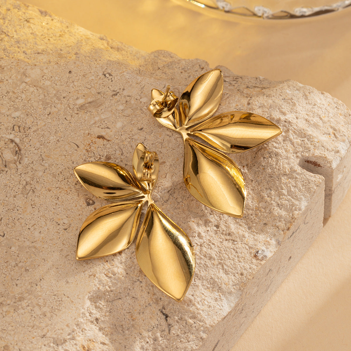 Fashion Leaf Petal Design Earrings for Women