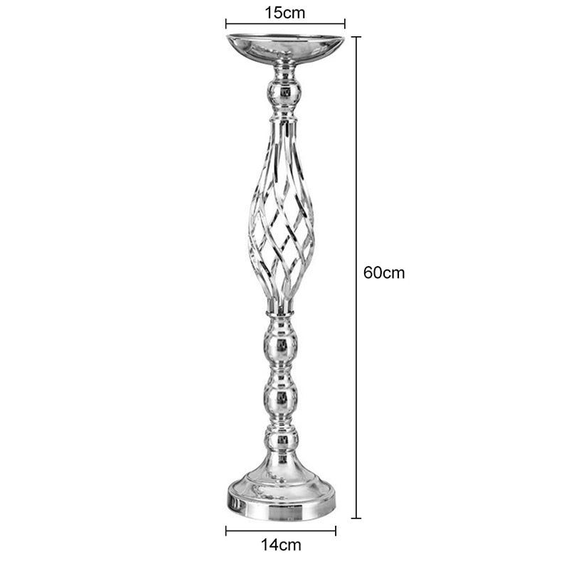 Flowers Metal Candle Holders Wedding Centerpiece Flowers Vases Flower Candlestick Table Metal Stand Valentine Party Decoration