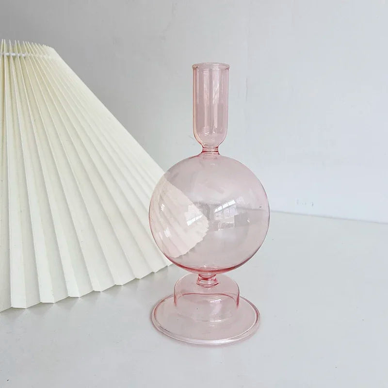 Creative Morocco Candlestick Glass Decorative Candlestick Holder Window Display Home Decoration accessories Wedding Table