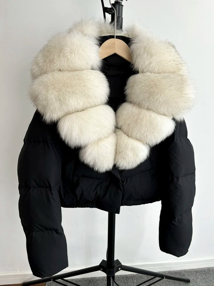 Women Fur Collar Winter Women Puffer Jacket Duck Down Jackets Coats