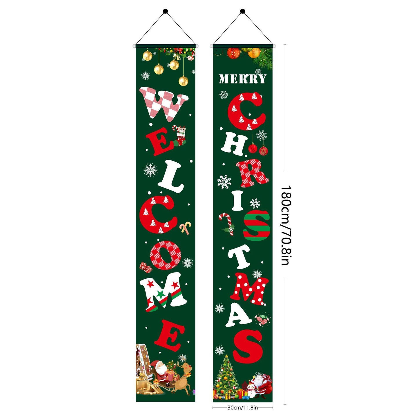 Merry Christmas Day Couplet Door Decoration