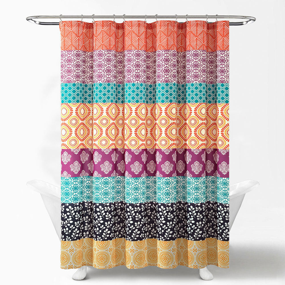 Colorful Bohemia Fabric Shower Curtain for Bathroom