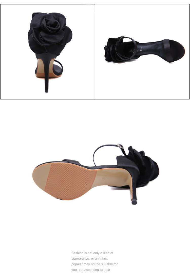Sexy Flower Design High Heels Night Party Sandals