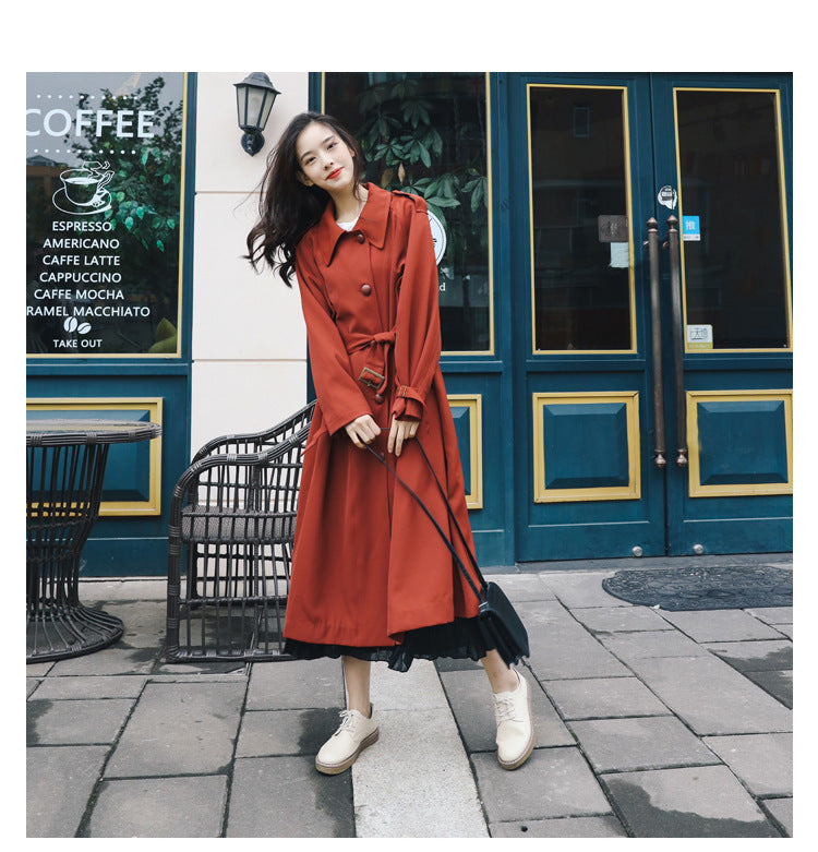 Vintage Long Fall Overcoat for Women