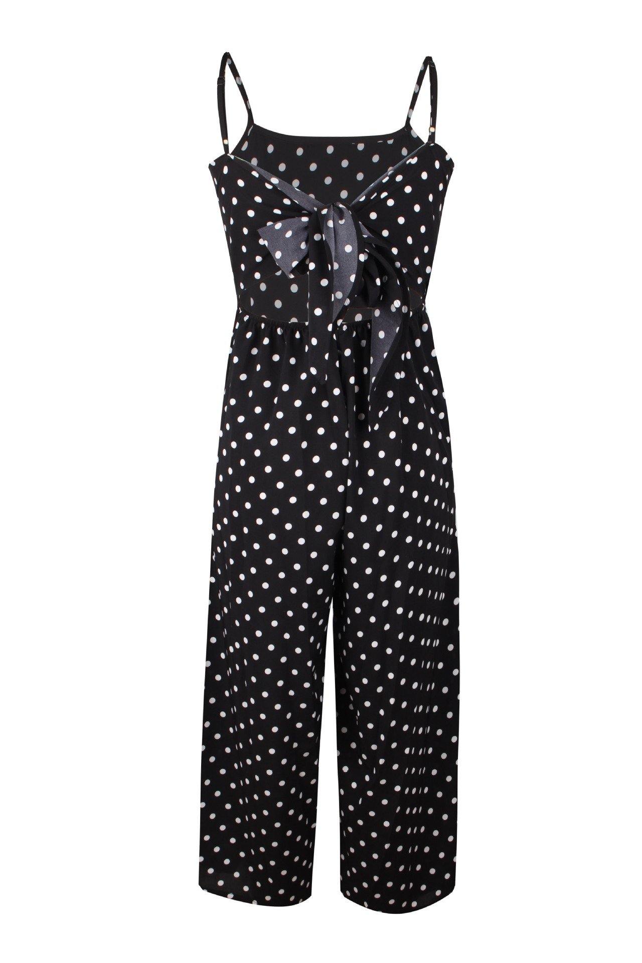 Women Dot Print Summer Jumpsuits-STYLEGOING