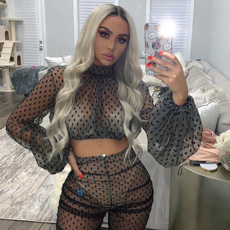 High Neck Summer Long Seleves Blouses-STYLEGOING