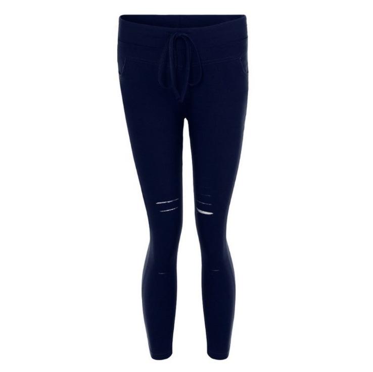 Casual Broken Holes Tight Pencil Pants-STYLEGOING