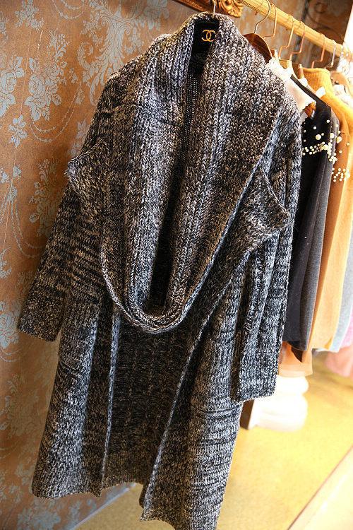Women Thick Loose Scarf& Long Knitting Cardigans-STYLEGOING