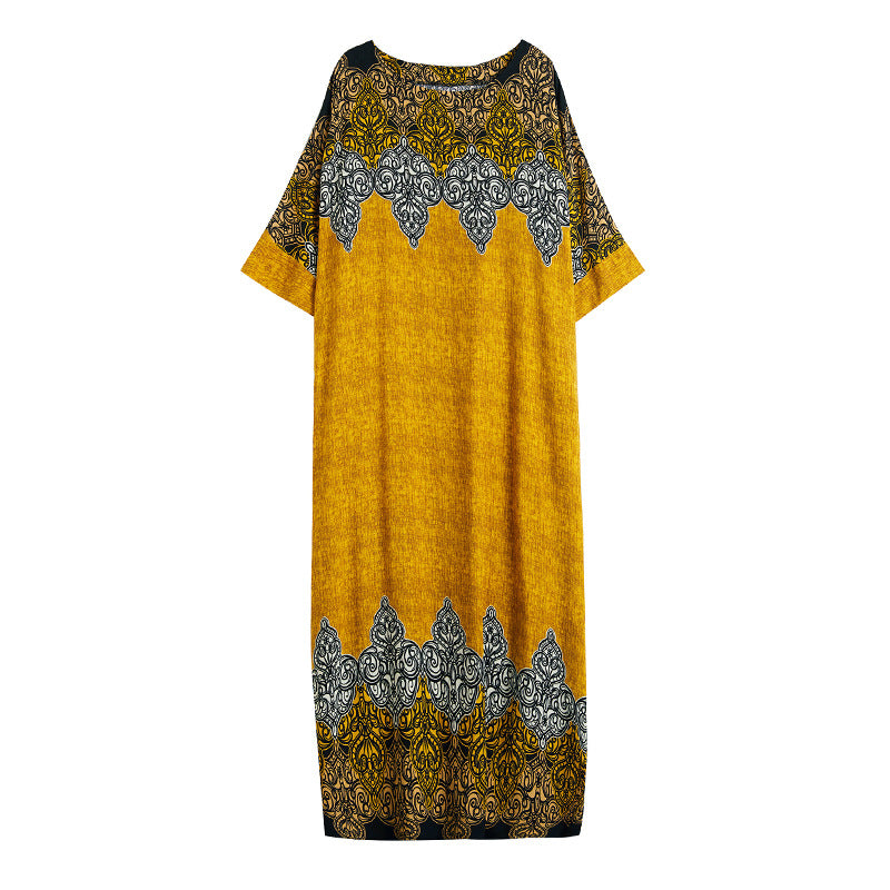 Vintage Cozy Plus Sizes Long Maxi Dresses