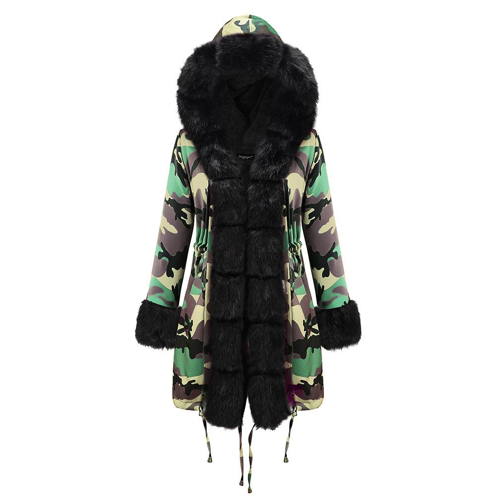 Women Fleece Lined Warm Winter Long Overcoat-STYLEGOING