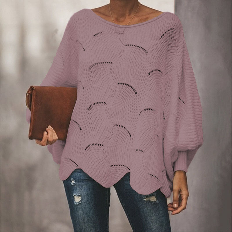 Leisure One Shoulder Plus Sizes Women Knitted Sweaters