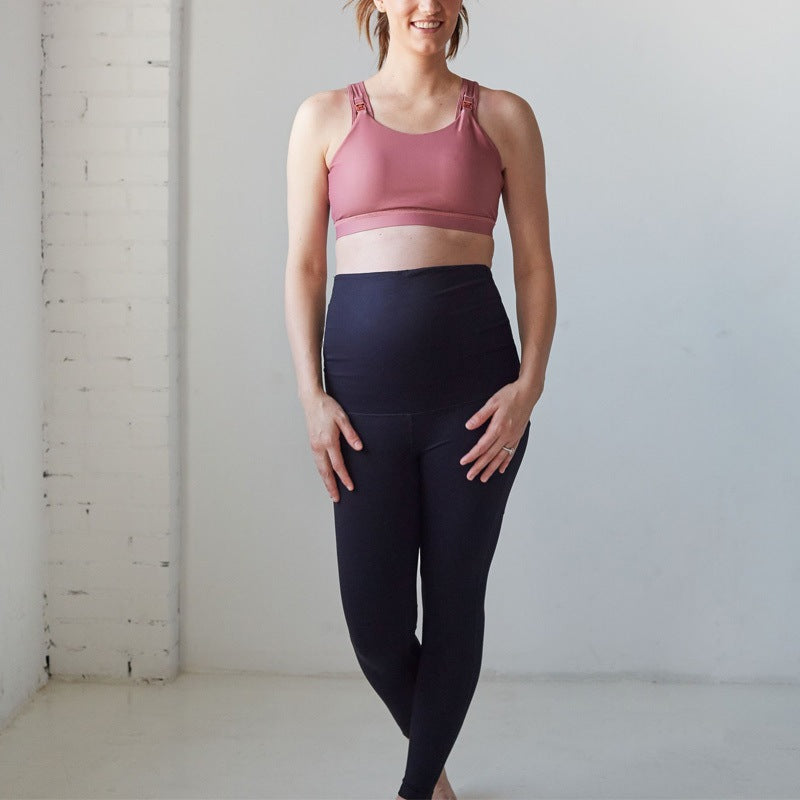 Black Pregnant Women Yoga Leggings