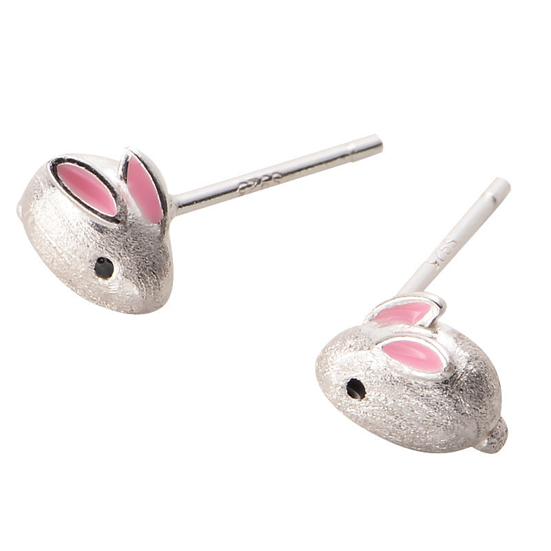 Lovely Small 3D Rabbit Design Earrings
