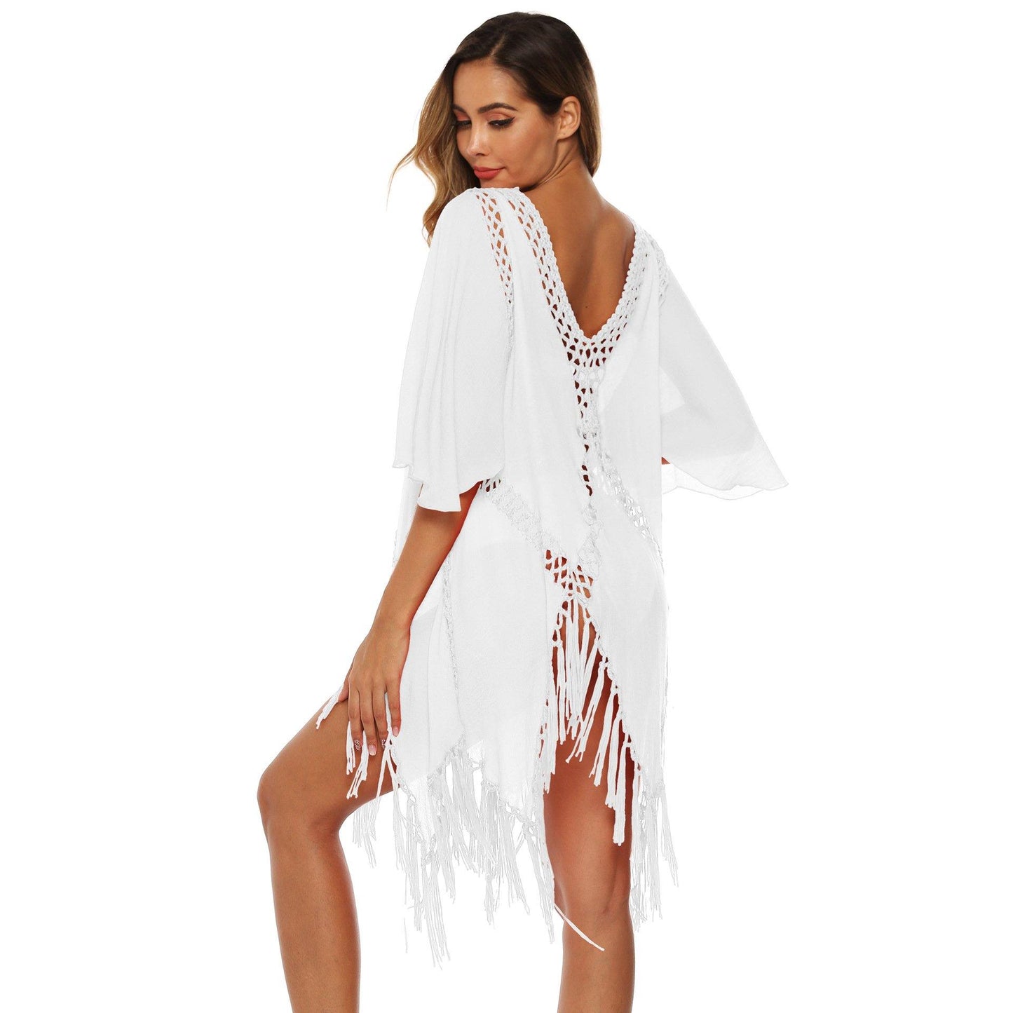 Irregular Summer Sexy Tassel Beach Dresses-STYLEGOING