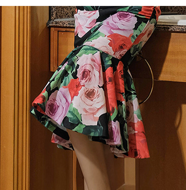 Sexy Floral Print Long Sleeves Mermaid Dresses for Women