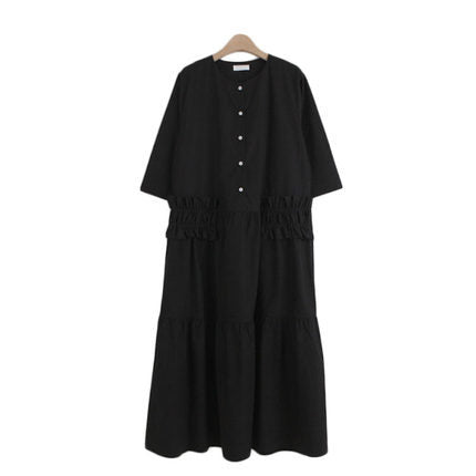 Casual Ruffled Women Long Shirt Dresses