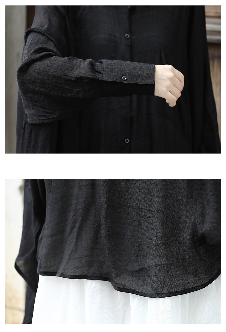 Simple Design Linen Long Shirts and Sun Dress