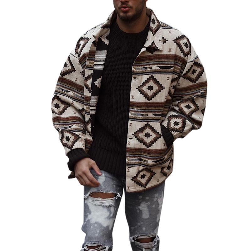 Leisure Turnover Collar Fashion Fall Jaket Coat for Men-STYLEGOING