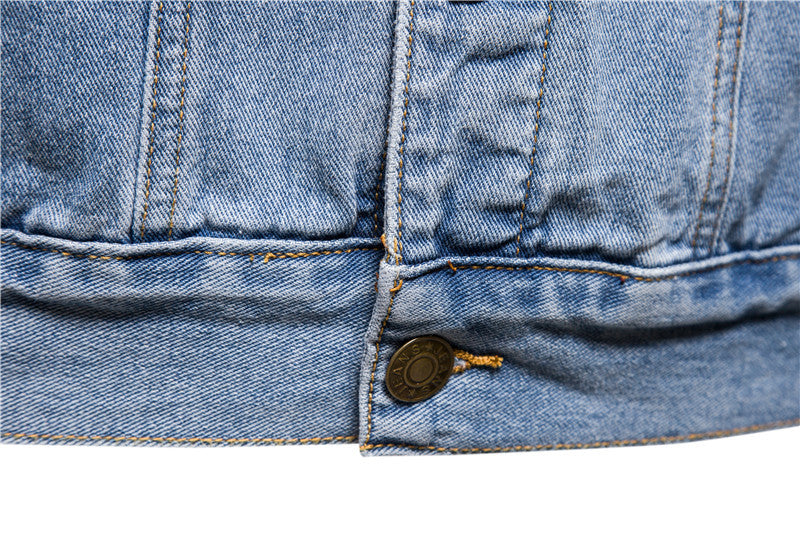 Casual Cotton Denim Cowboy Long Sleeves Denim Jackets