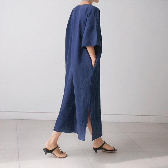 Simple Design Linen Women Cozy Dresses