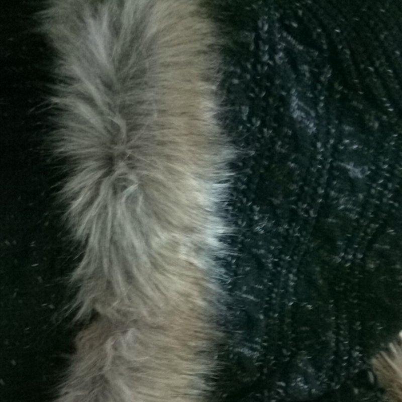Women Cradigan Bat Faux Fur Cardigan Sweater-STYLEGOING