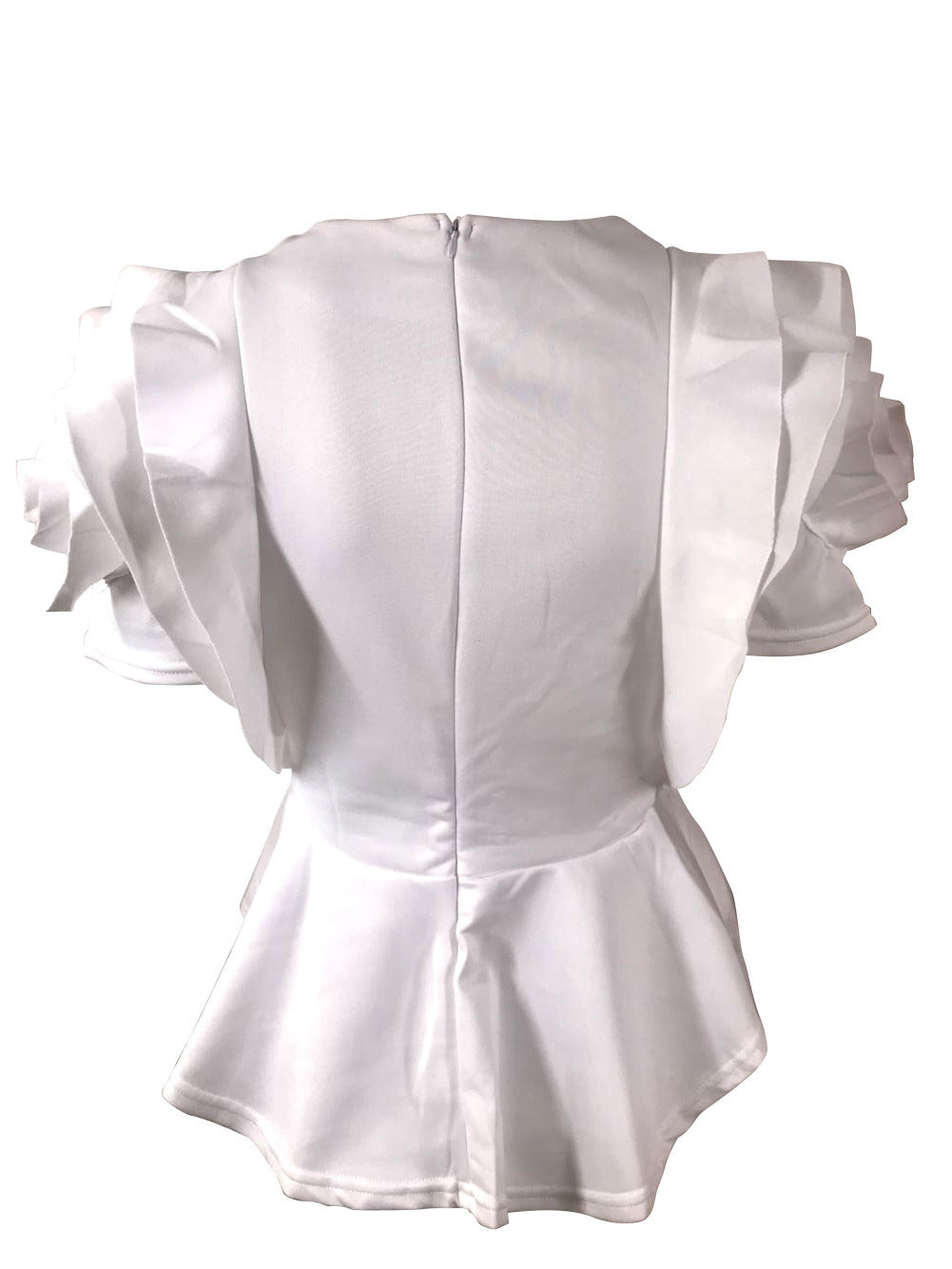 Summer Ruffled Short Sleeves Women Tops