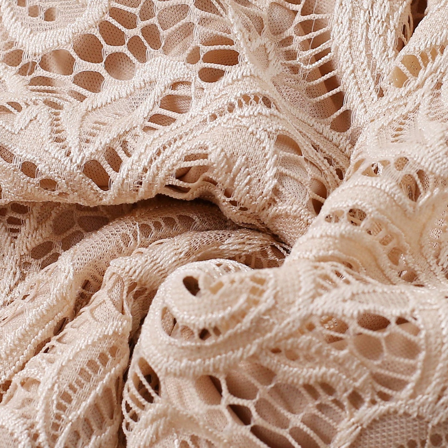 Vintage Round Neck Elegant Lace Dresses