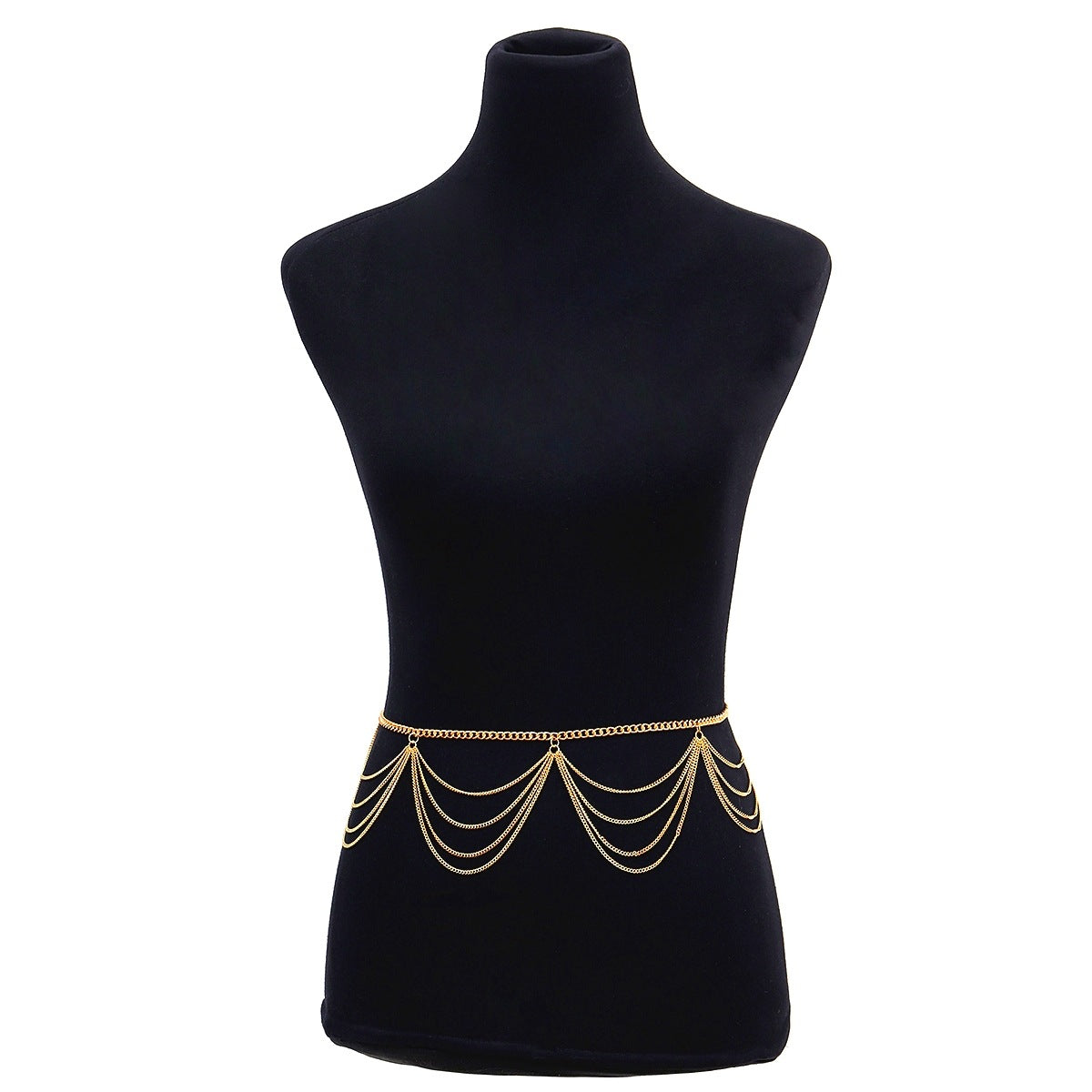 Golden Waving Tassels Women Waist Chains