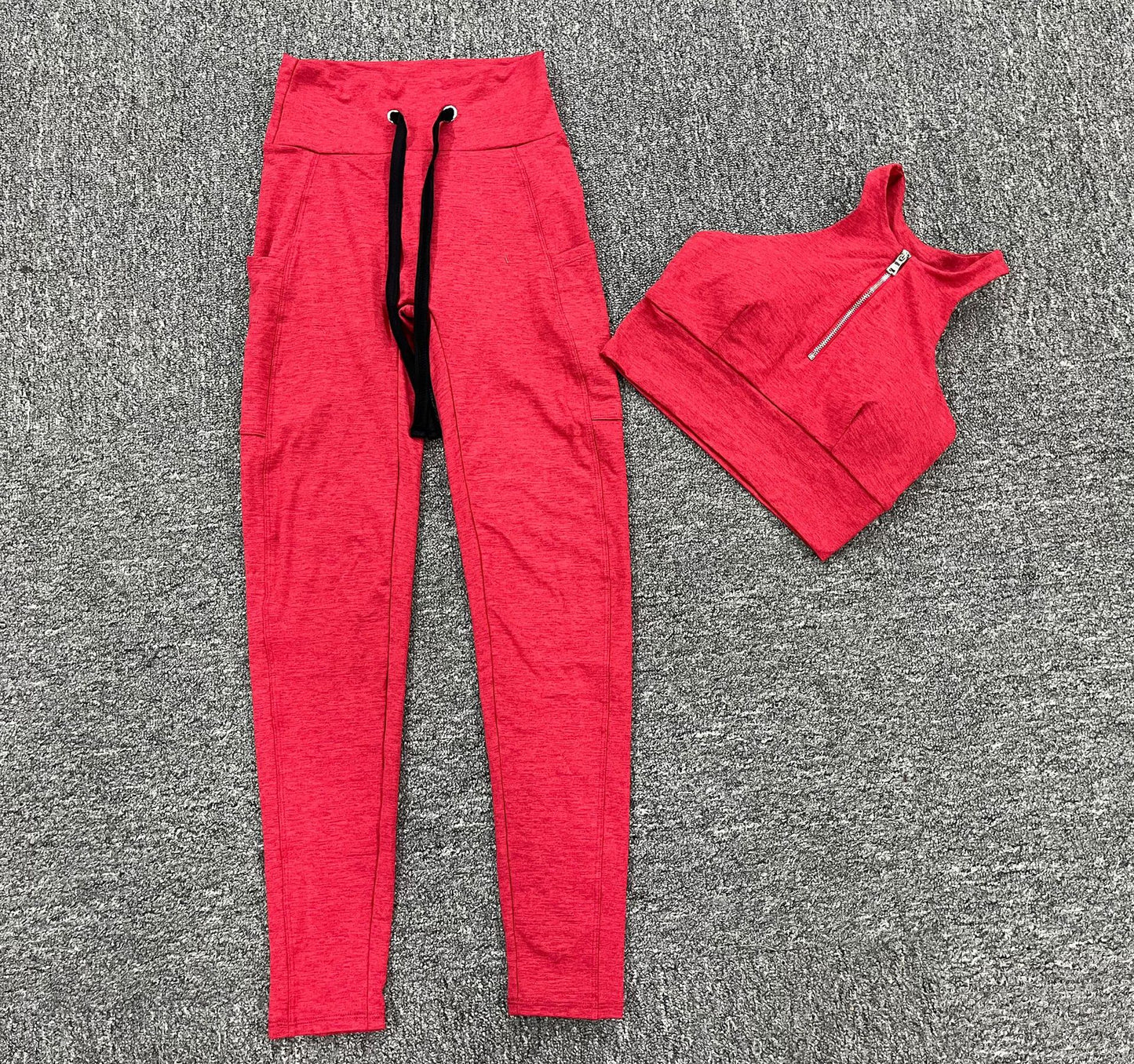 Sexy Drawstring Elastic Sports Yoga Suits for Women