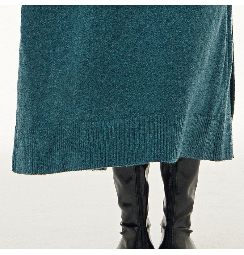 Fall Women Knitted Long Coats