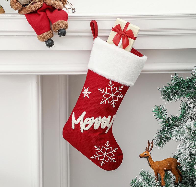 Red Christmas Party Snowflake Gifts Socks