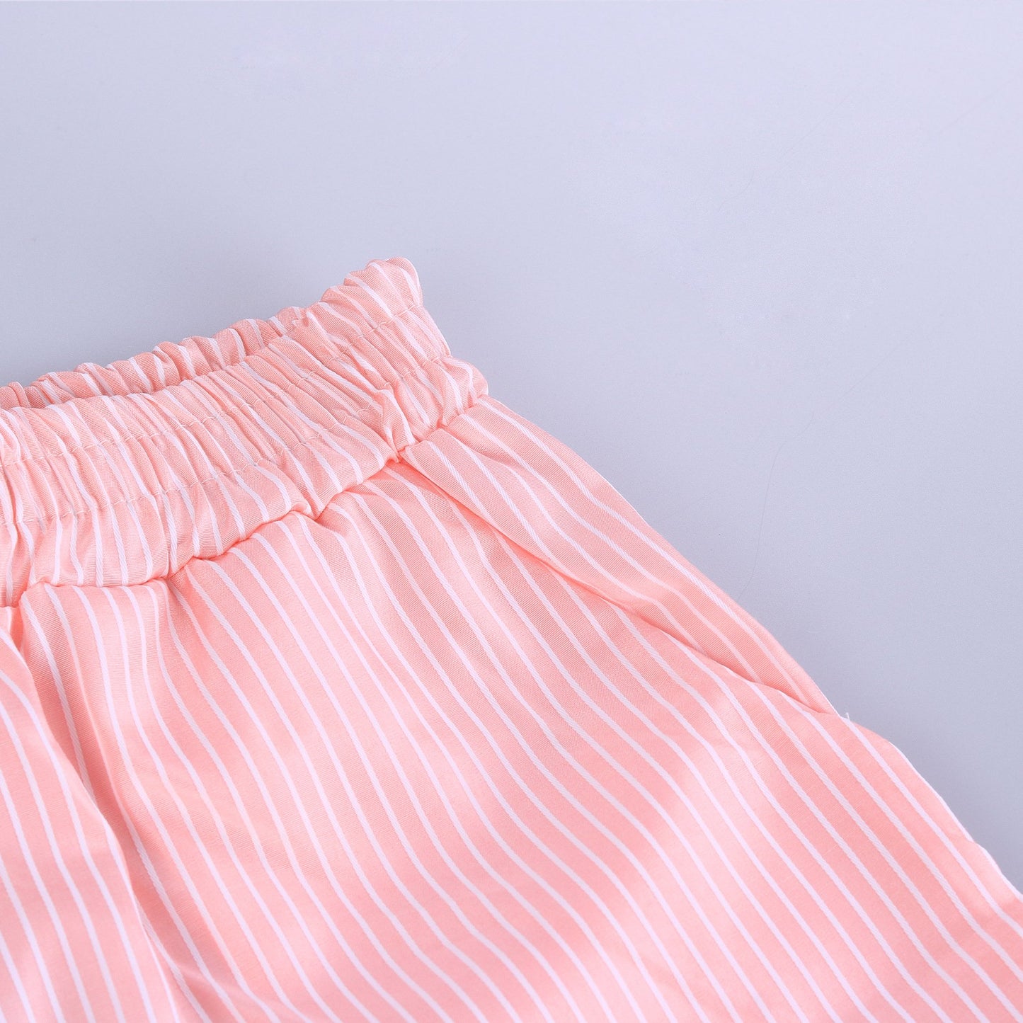 Fashion Leisure Summer Striped Two Pieces Suits