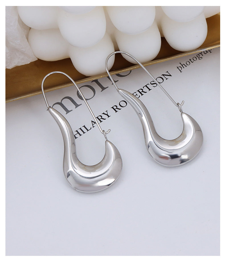 Fashion Women Titanium Steel Geometry Earrings for Women