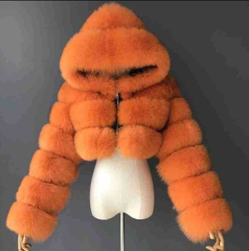 Fashion Artificial Faux Fur Short Overcoats for Women