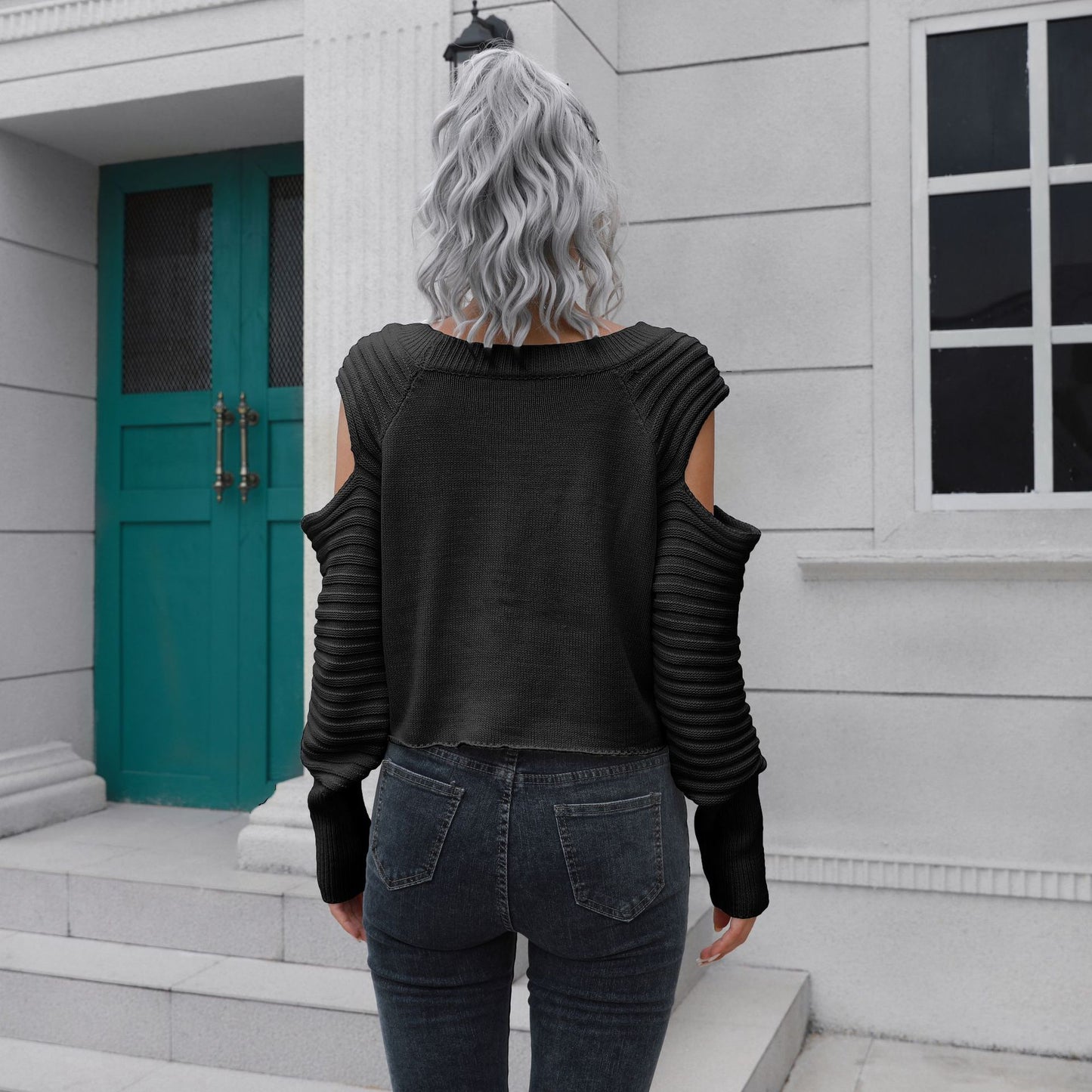 Designed Women Knitting Long Sleeves Sweaters