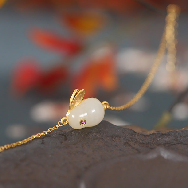 Sterling Sliver Gold-Plating Cute Rabbit Design Jewelry Sets