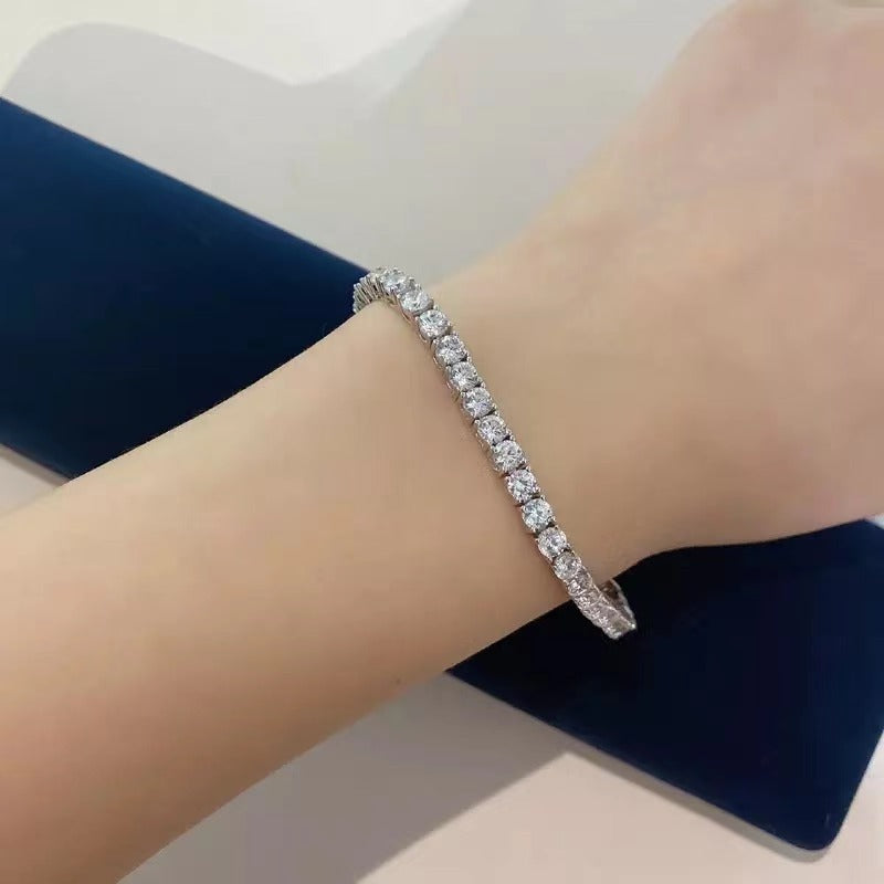 Sterling Silver Fashion Zircon Bracelets