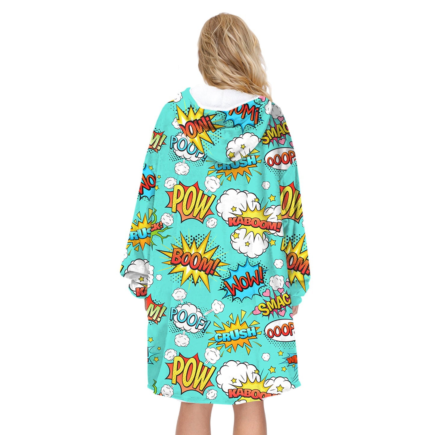 Soft Bee Print Lazy Wearable Watching TV Blanket