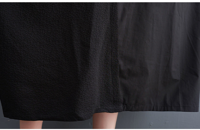 Summer Black Shirts Long Dresses