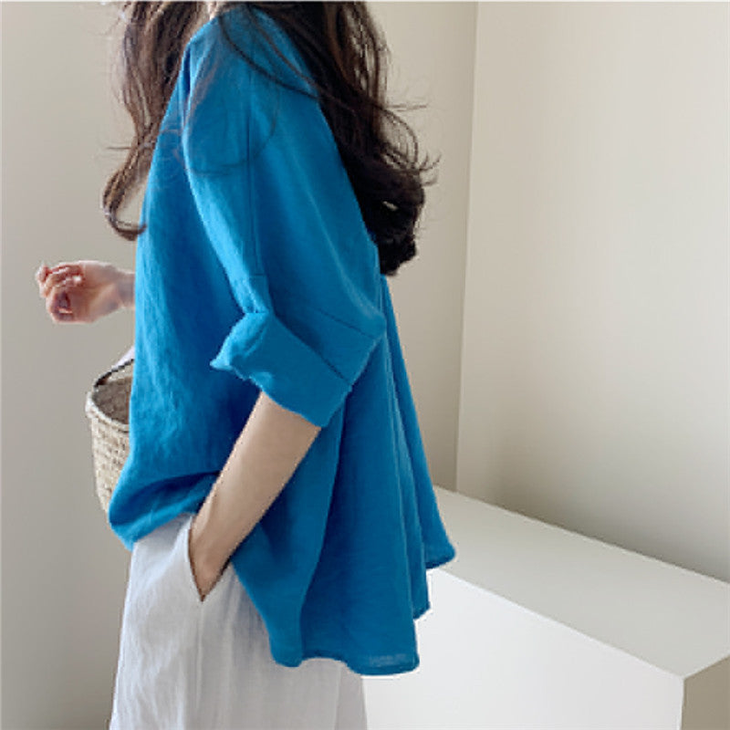 Designed Linen Women Summer Blouses