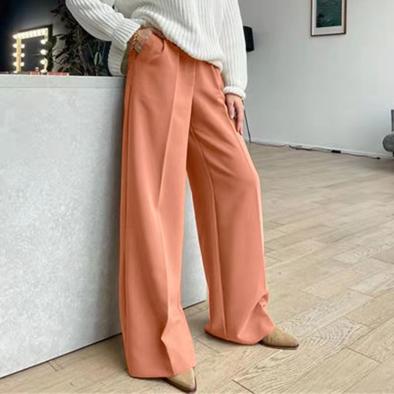 Casual High Waist Women Wide Legs Pants