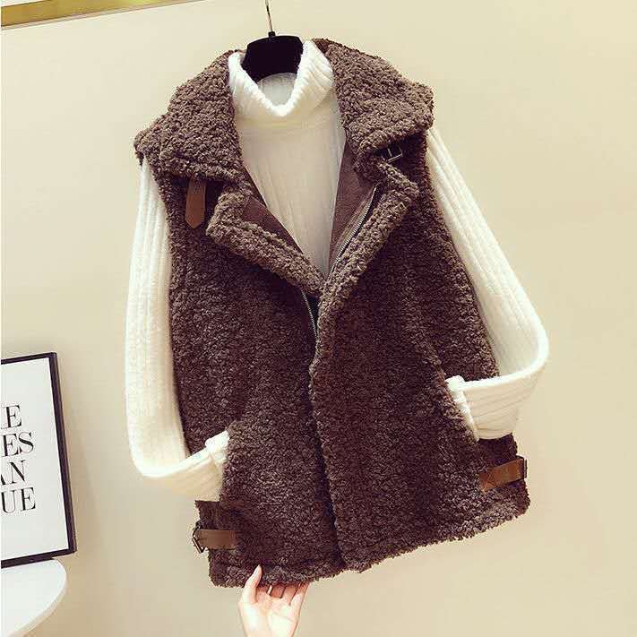 Women Faux Fur Warm Vest for Winter