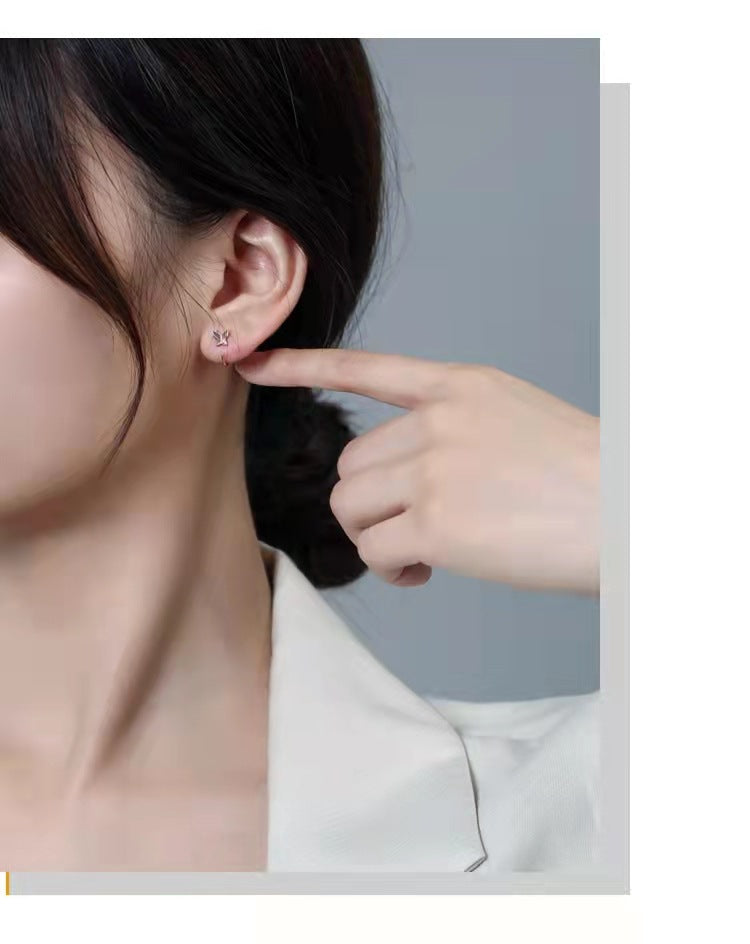 Butterfly Design Cute Sterling Sliver Ear Clips