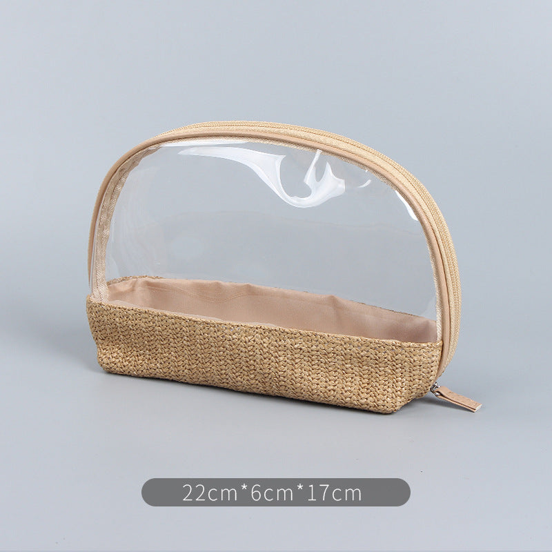 Portable Woven Women Transparent Make Up Bags for Traveling