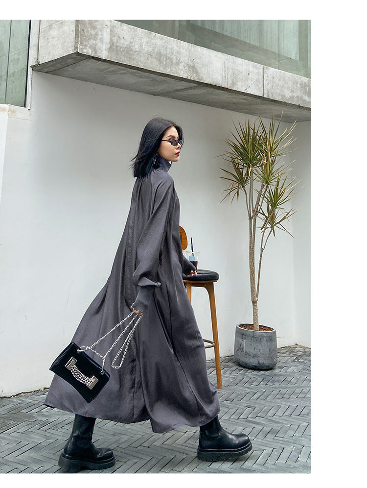 Elegant High Neck Long Sleeves Fall Dresses