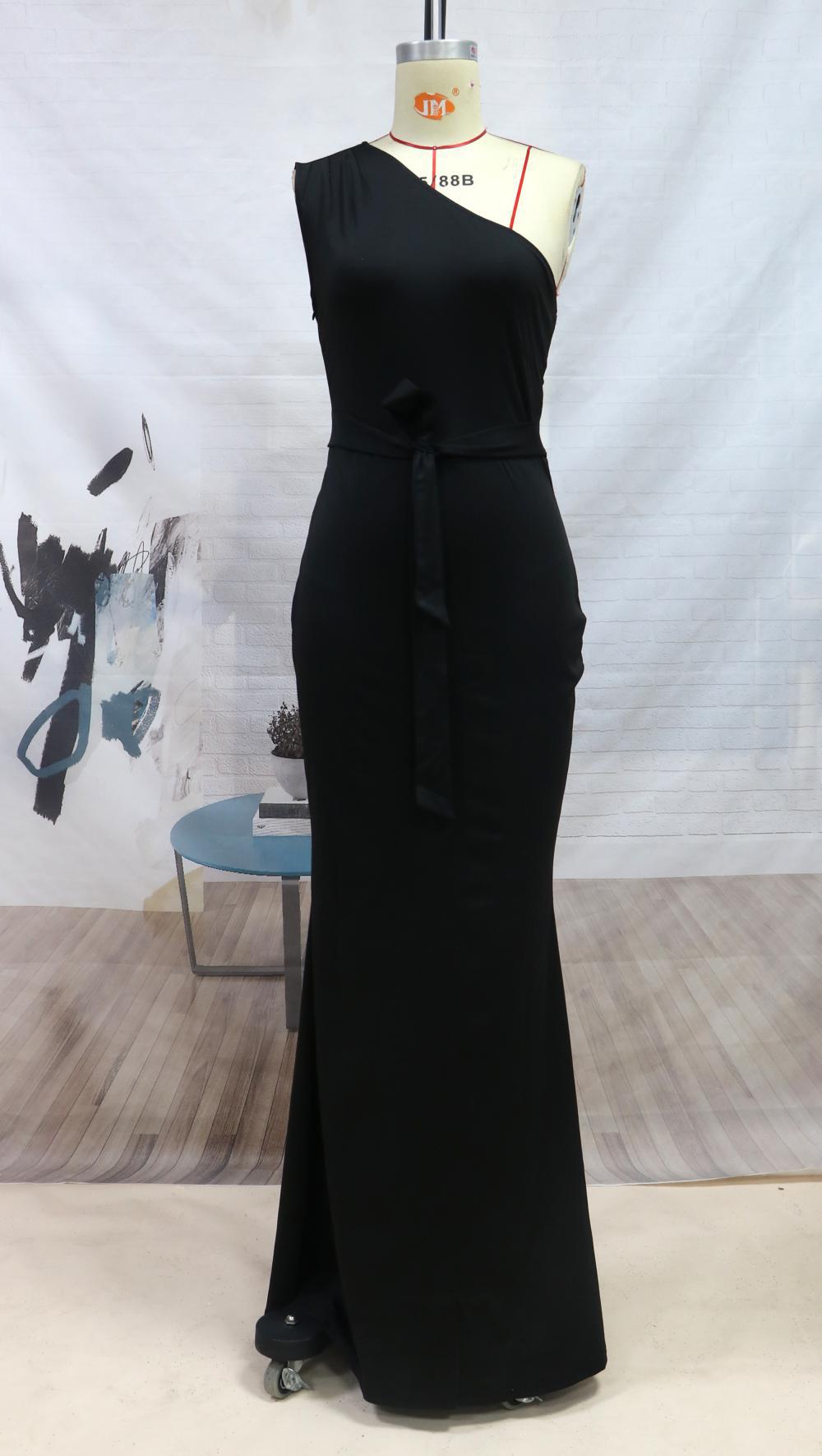 Sexy One Shoulder Sleeveless Evening Dresses