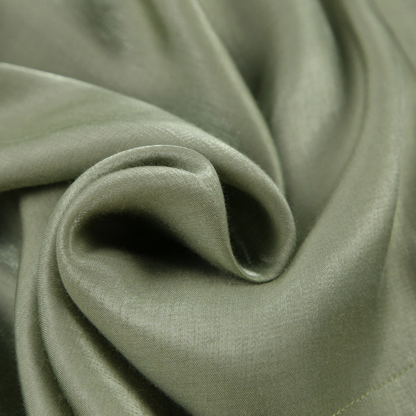 Casual Satin Women Long Sleeves Shirts and Wide Leg Pants