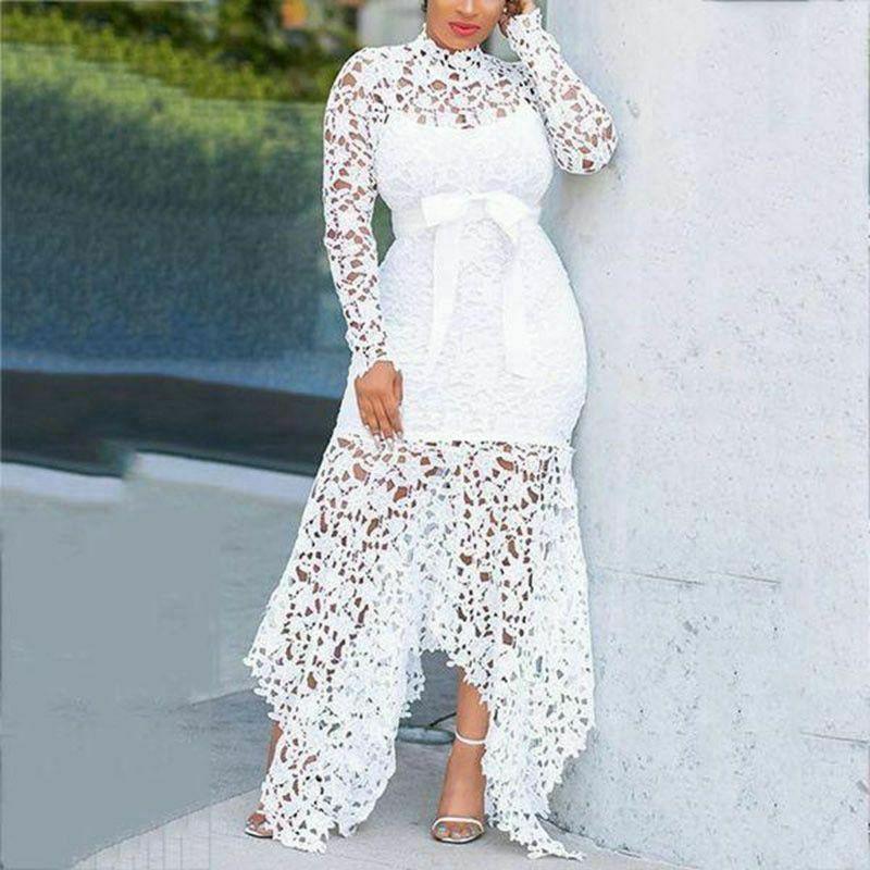 Lace Ladies Bodycon Plus Size Dress-STYLEGOING
