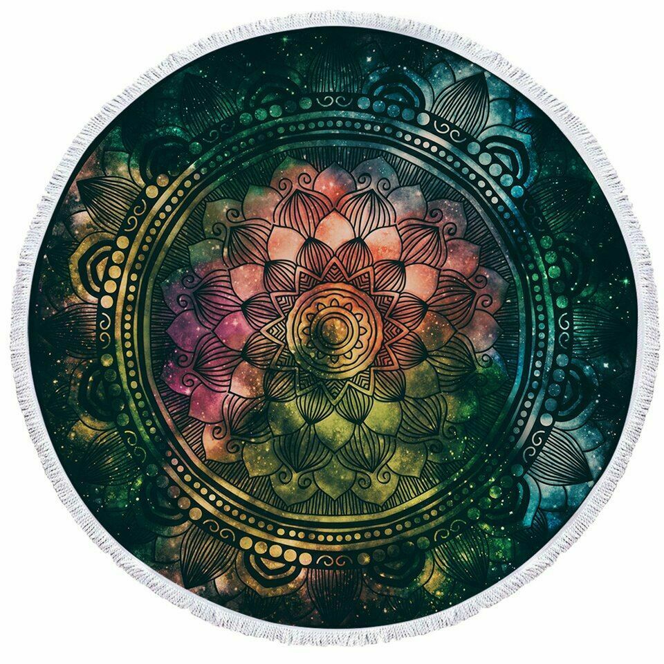 Women Beach Round Tasse Towel-STYLEGOING